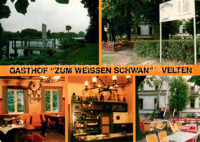Velten Gasthof Zum Weissen Schwan Gaststube Bar Terrasse