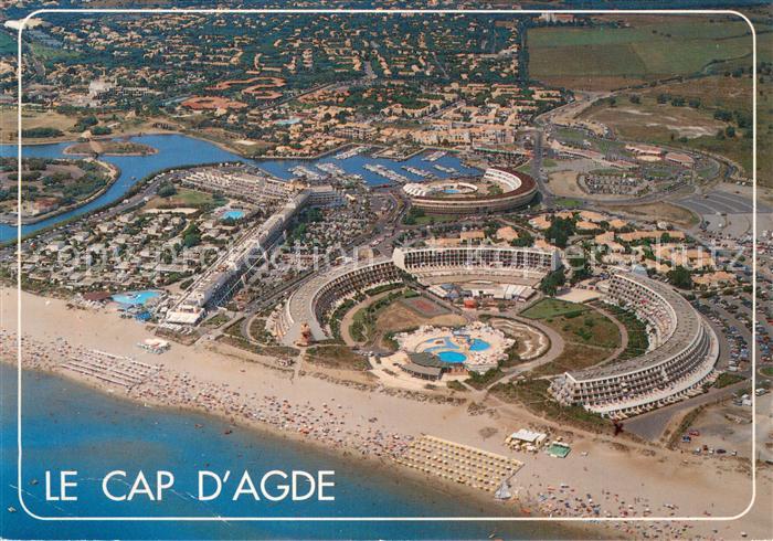 Cap-d Agde Vue aerienne du centre helio marin