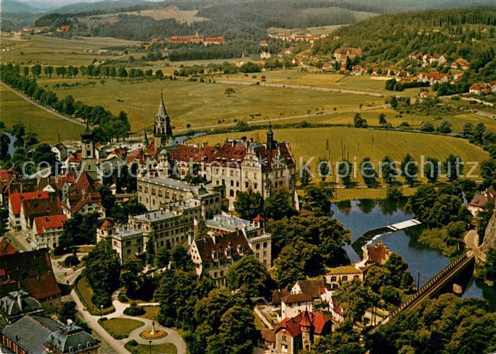 Sigmaringen Schloss der Fuersten von Hohenzollern Fliegeraufnahme