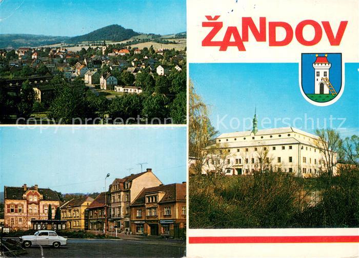 Zandov Ceske Lipy CZ Celkovy pohled Namesti Barokni zamek