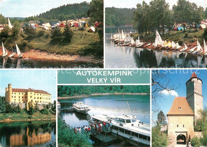 Zvikov CZ Autokempink Velky Vir Statni zamek Orlik Lodni doprava Statni hrad Zvi