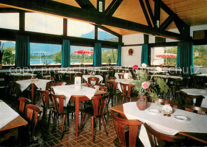 Fuessen Forggensee Bootshafen Restaurant Gastraum