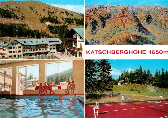 Rennweg Katschberg Alpenhotel Katschberghoehe Hallenbad Tennisplatz Panorama