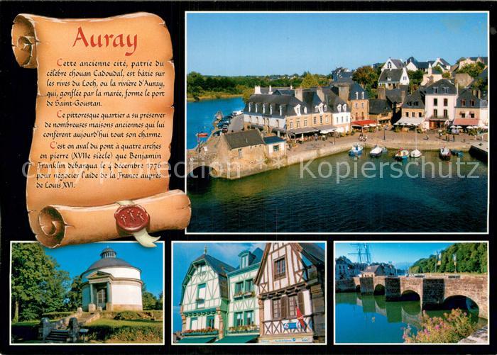 Auray 56 Port Mausolée de Cadoudal vielles maisons Pont Saint Goustan Histoire