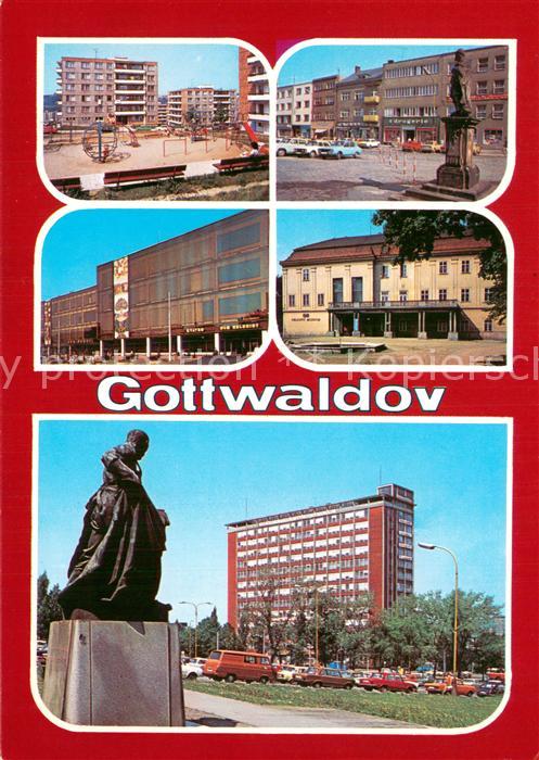 Gottwaldov Zlin CZ Okresni mesto v udoli Drevnice Vyznamne stredisko obuvnickeho