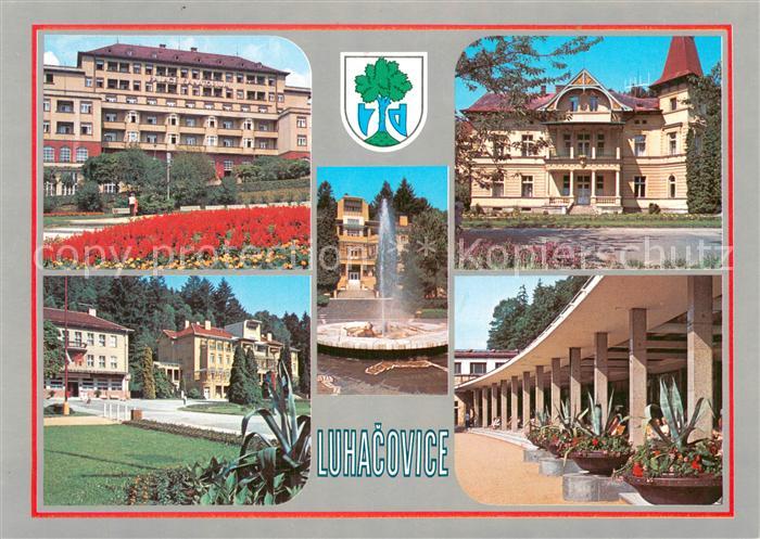 Luhacovice CZ Osada s prameny znamym budovana postupne od konce moderni lazne