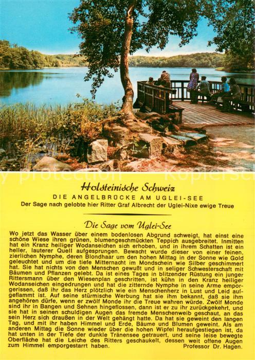 Eutin Schleswig-Holstein Angelbruecke am Uglei-See Sage Holsteinische Schweiz
