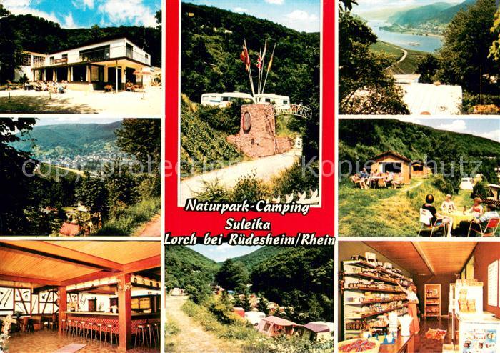 Lorch Rheingau Naturpark Camping Suleika Kiosk Blick auf den Rhein