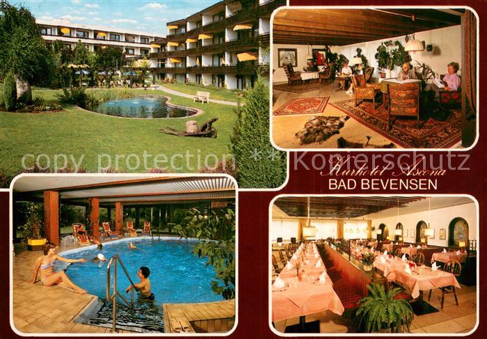 Bad Bevensen Kurhotel Ascona Hallenbad Restaurant Aufenthaltsraum Garten