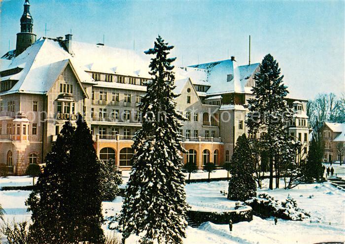 Kudowa-Zdroj Bad Kudowa Niederschlesien Sanatorium Polonia im Winter