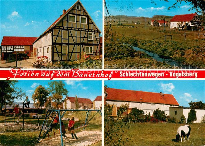 Schlechtenwegen Herbstein Ferien auf dem Bauernhof Kinderspielplatz Pony