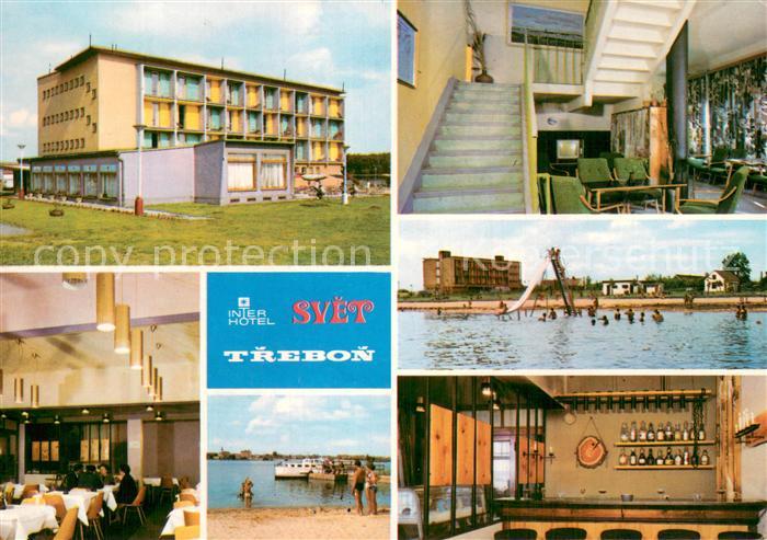 Trebon CZ Interhotel Svet Restaurant Bar Badestrand