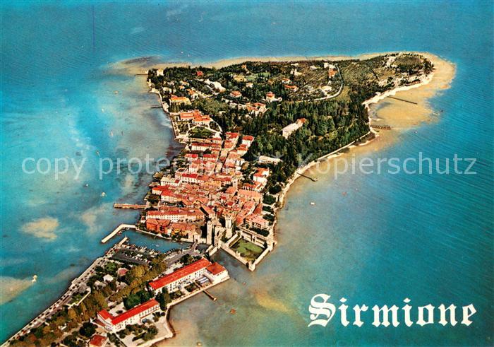 Sirmione Lago di Garda Penisola veduta aerea