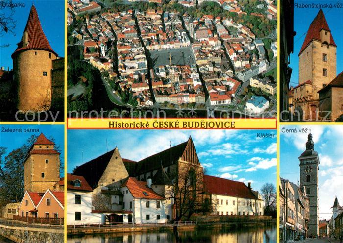 Ceske Budejovice Budweis CZ Otakarka Fliegeraufnahme Rabenstejnska vez Zelezna p