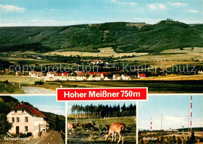 Vockerode Eschwege Panorama Hoher Meissner Cafe Restaurant Schwalbental Rotwild