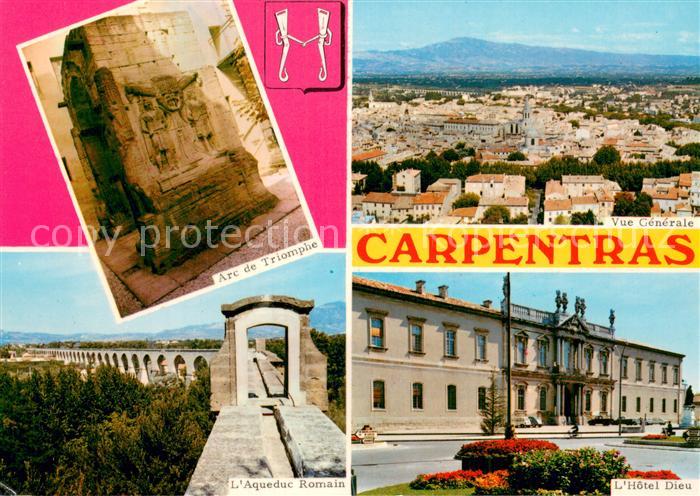 Carpentras 84 Arc de Triomphe Vue generale Aqueduc Romain Hotel Dieu