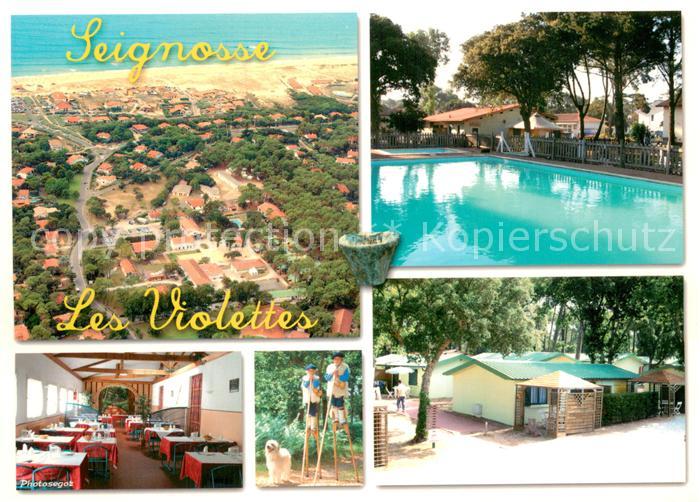 Seignosse 40 Landes Village Club Les Violettes Restaurant Bungalows Piscine vue