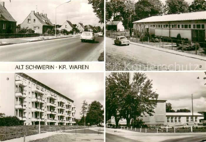 Alt Schwerin Dorfstrasse Konsum-Verkaufsstelle Neubaublock Dorfklub Restaurant