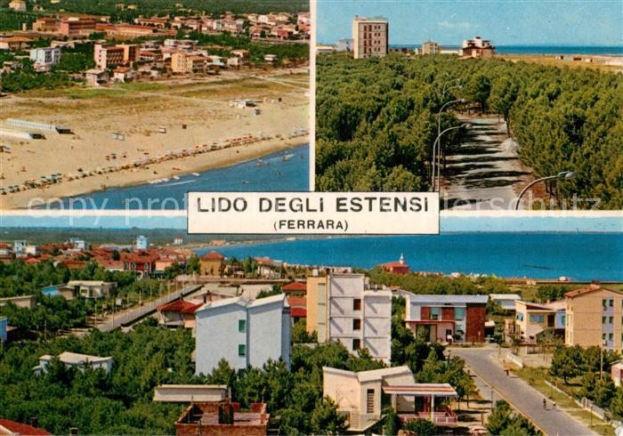 Lido-Degli-Estensi IT Fliegeraufnahme Strand Panorama