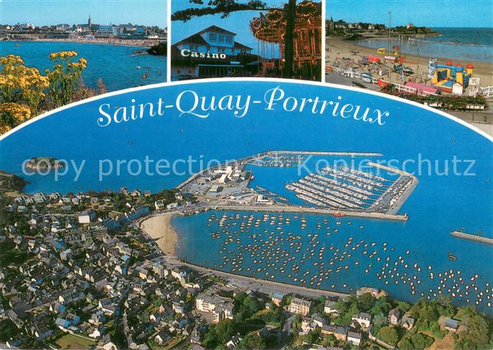 Saint-Quay-Portrieux 22 Cotes-d Armor La plage le casino et vue generale des por