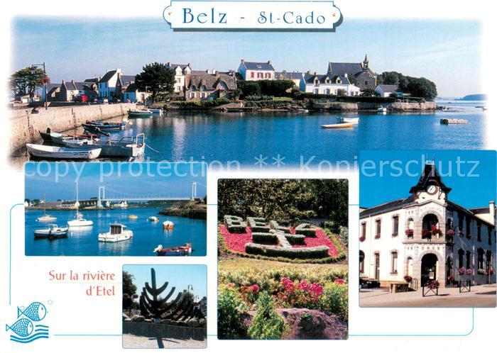 Belz 56 Morbihan St Cado Sur la riviere d’Etel Vue d_ens