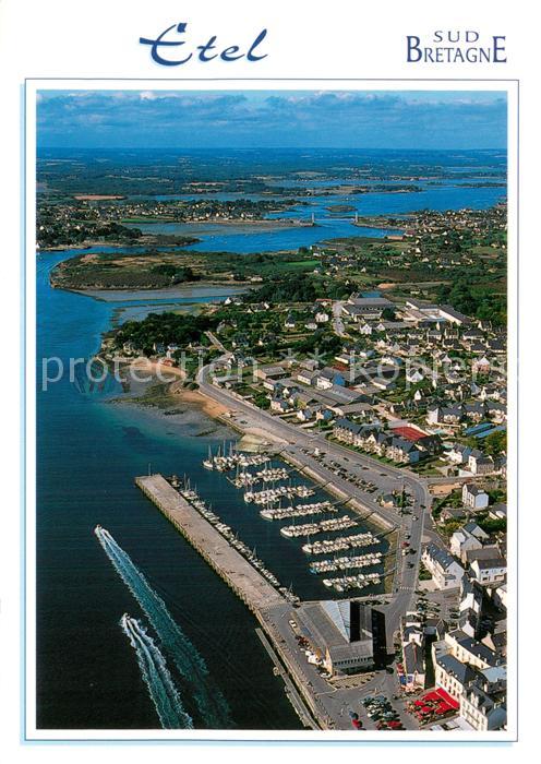 Etel Le port et la riviere d’Etel Vue aerienne