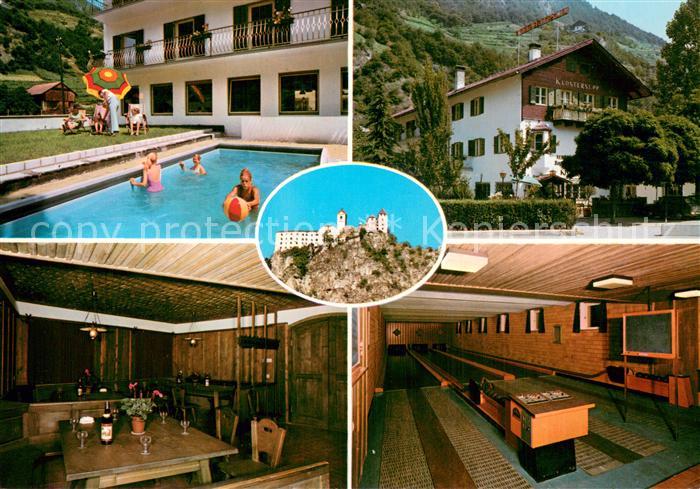 Klausen  Eisacktal Suedtirol Gasthof Pension Klostersepp Pool Gaststube Kegelbah