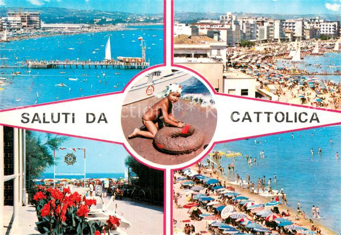 Cattolica  Provincia Rimini IT Seebruecke Panorama Terrasse Strand