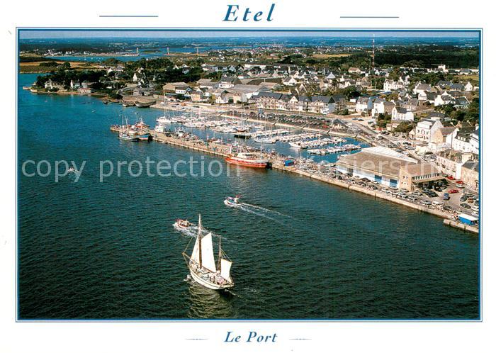 Etel Port de peche et station balneaire Vue aerienne