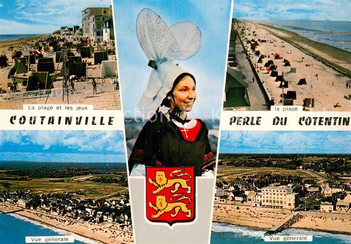 Coutainville La plage et les jeux Vue generale aerienne