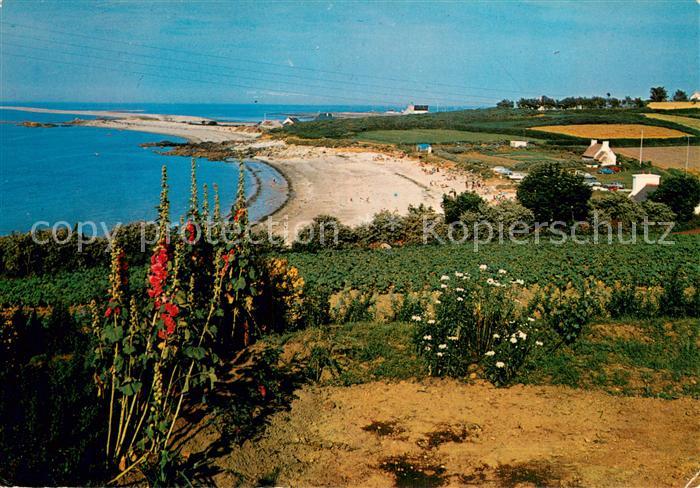 Pleubian 22 Cotes-d Armor Panorama sur la Plage de Pors Rand et le Sillon du Tal