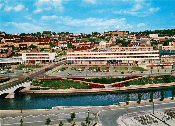 Saint-Lo Manche Vue d’ensemble Le Pont de Vire et les Hotels
