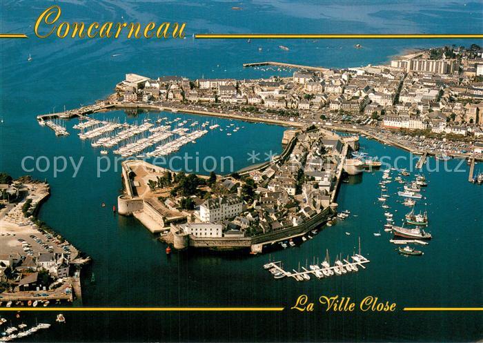 Concarneau 29 Finistere Ville close Port de plaisance vue aérienne