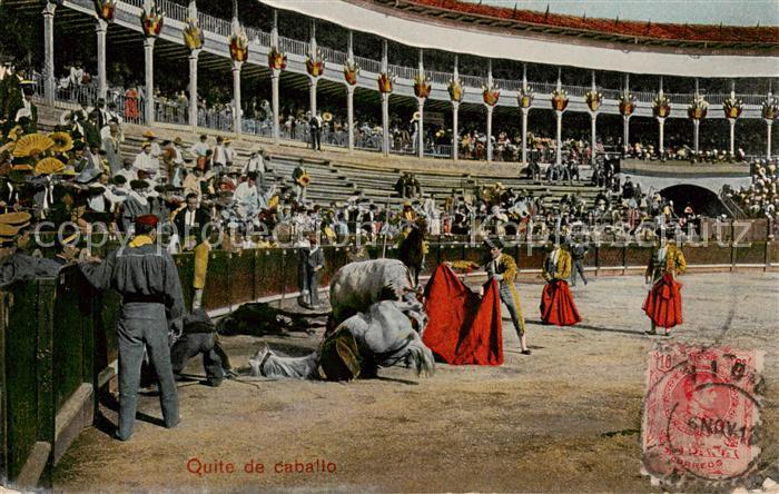 Corrida de Toros Stierkampf Bullfight Quite de caballo