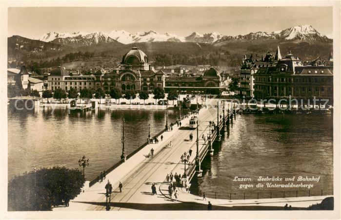 Strassenbahn Tramway Luzern Seebruecke Bahnhof