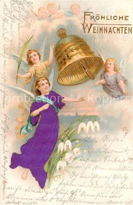 Engel Weihnachten Litho