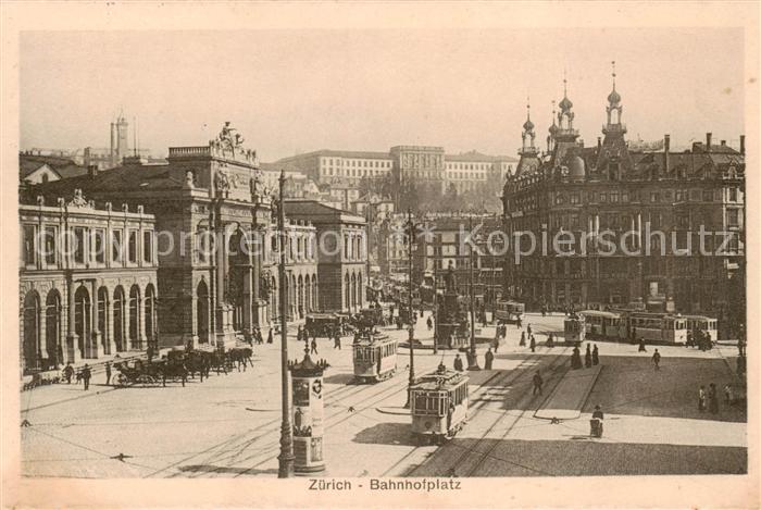 Strassenbahn Tramway-- Zuerich Bahnhofplatz