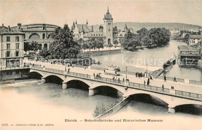 Strassenbahn Tramway-- Zuerich Bahnhofbruecke
