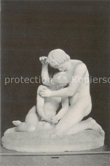Skulpturen Kobenhavn Har. Conradsen Adam og Eva