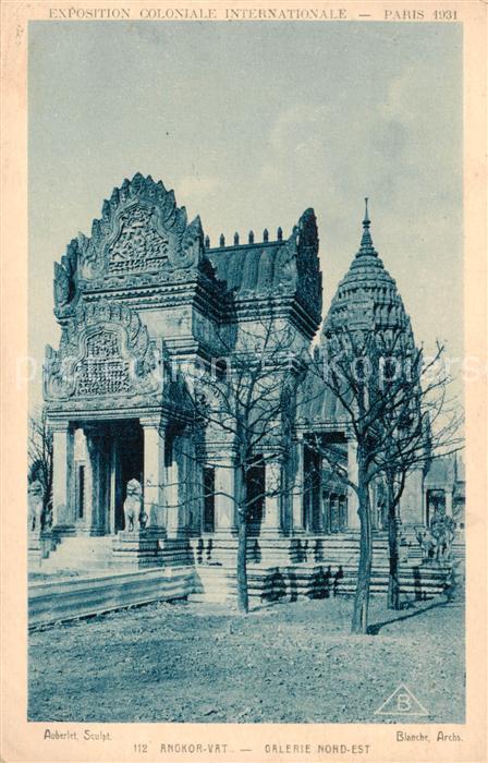 Exposition Coloniale Internationale Paris 1931 Blanche 112 Angkor-vat Galerie No