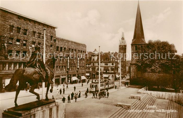 Strassenbahn Tramway-- Essen Kettwiger Strasse Burgplatz