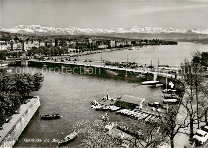 Strassenbahn Tramway-- Zuerich Quaibruecke Utoquai