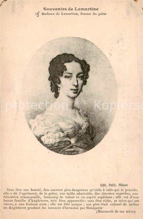 Persoenlichkeiten Madame de Lamartine