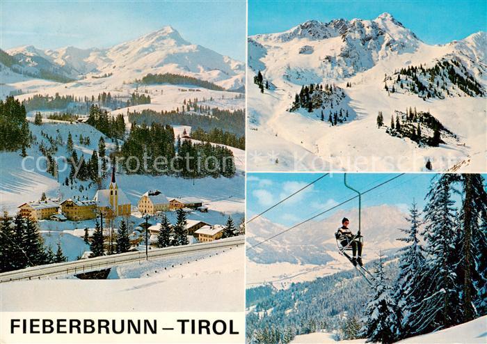 Sessellift Chairlift Telesiege Fieberbrunn Tirol