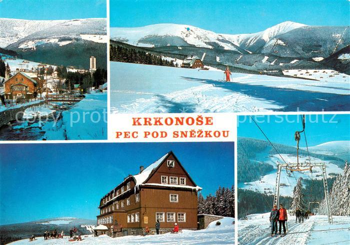 Skilift Schlepplift Remontees-Mecaniques Krkonose pec pod Snezkou