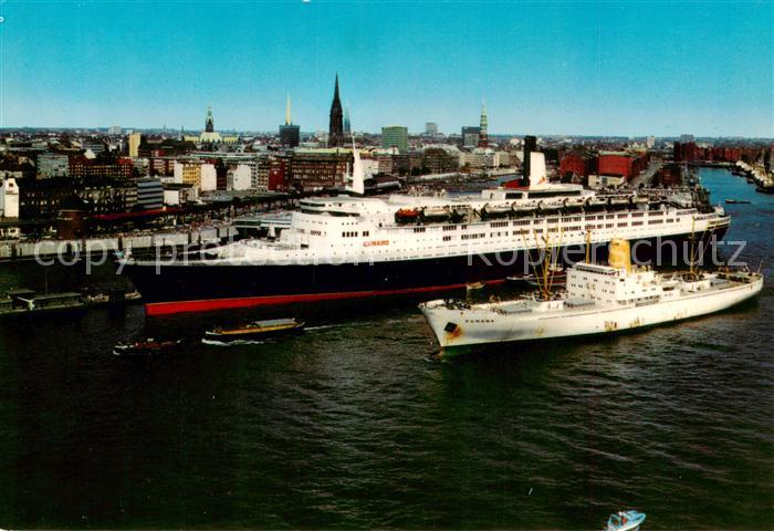 Dampfer Oceanliner Hamburg  CUNARD QUEEN ELISABETH 2