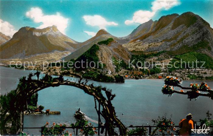 Talloires 74 Haute-Savoie Lac D Annecy - Au fond la Presqu ile de Duingt