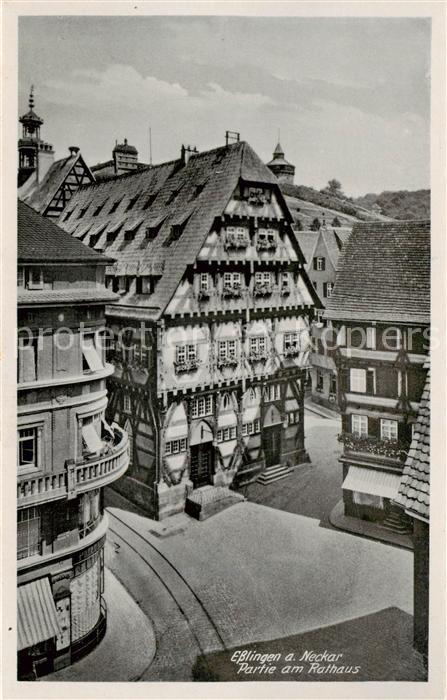 Esslingen  Neckar Partie am Rathaus - hist. Haus