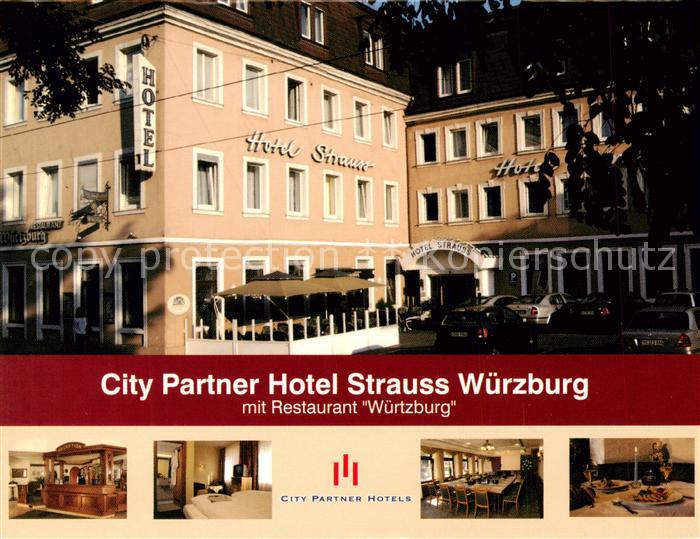 WueRZBURG Bayern City Partner Hotel Strauss Aussenansicht u. Zimmer