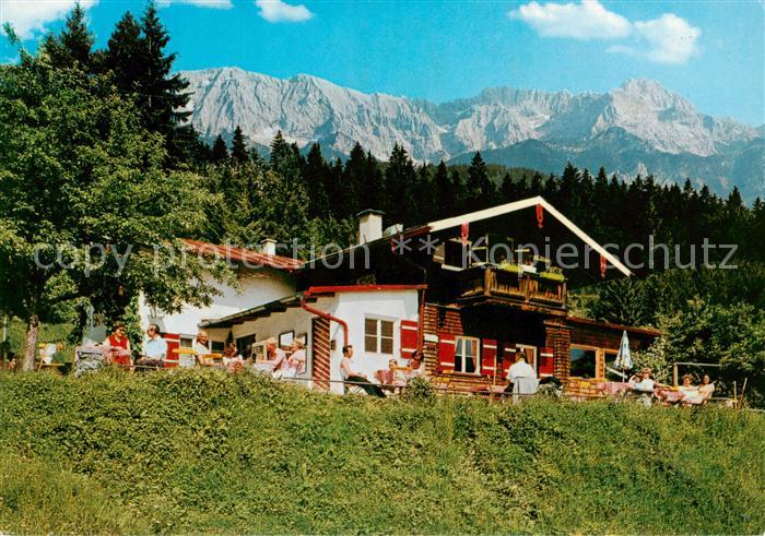 GARMISCH-PARTENKIRCHEN Bayern Bergwirtschaft Gamhuette Aussenansicht